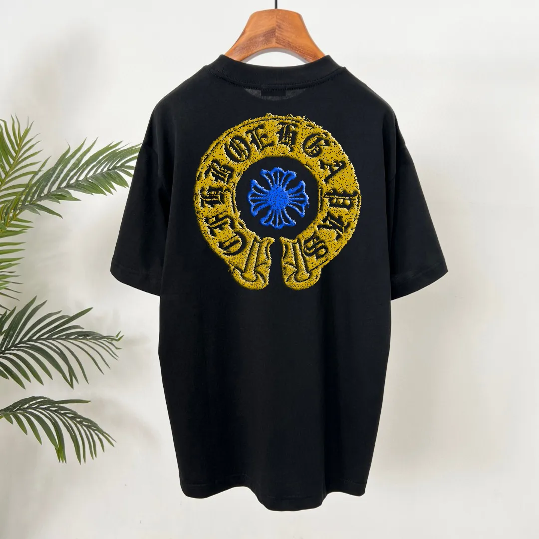🅿️190 Croxin 2025 autumn and winter new style 250g round neck short-sleeved tee. Really great. Unisex loose version. Size S M L XL XXL five sizes black white red